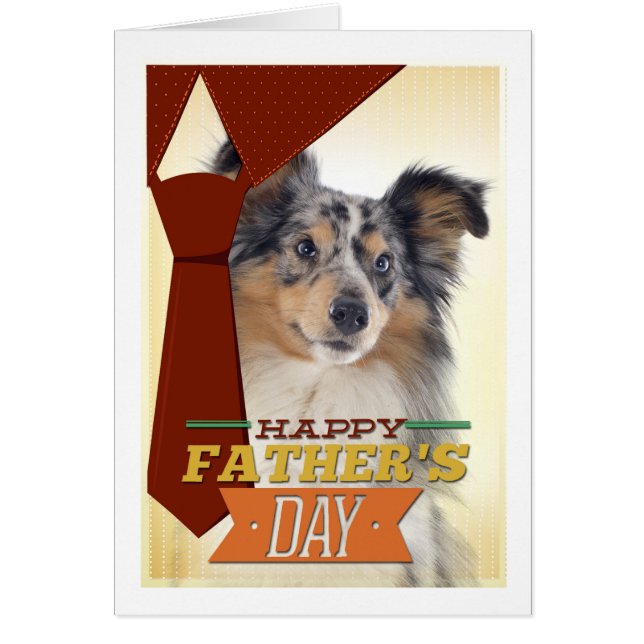 Blue Merle Sheltie Vatertag Card (Vorne)