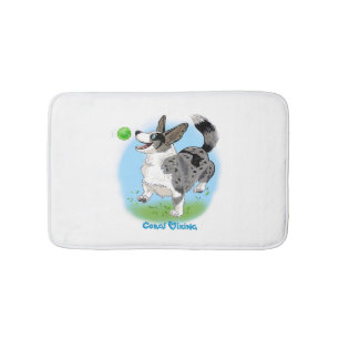 Blue merle Welsh Corgi Cardigan - Badematte / Haus