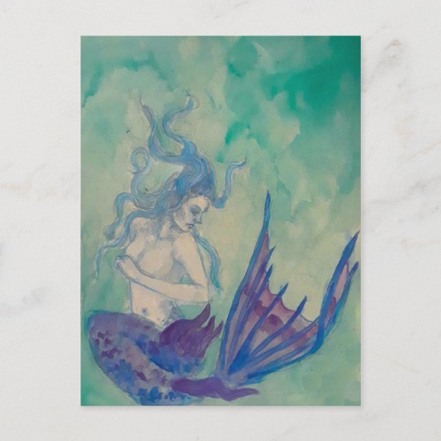 Blue Mermaid Postkarte (Vorderseite)