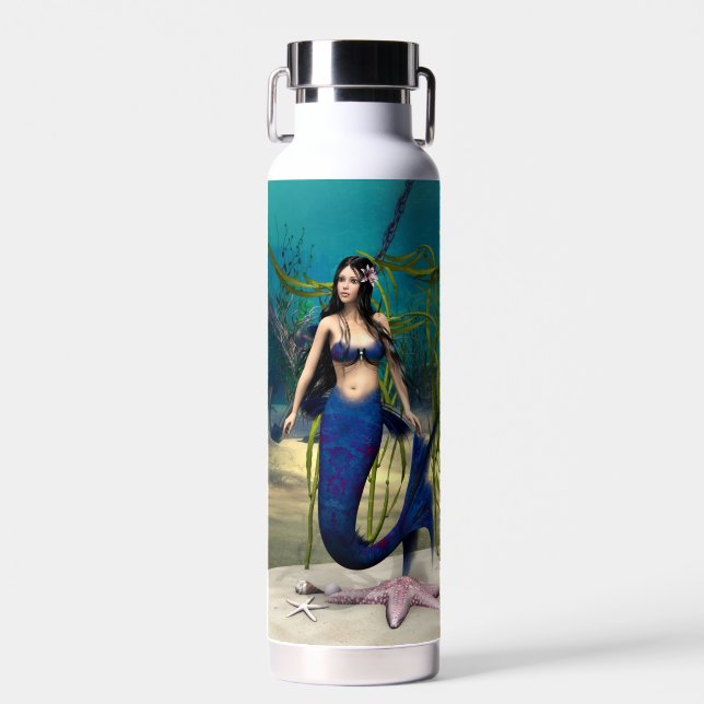 Blue Mermaid Trinkflasche (Vorne)