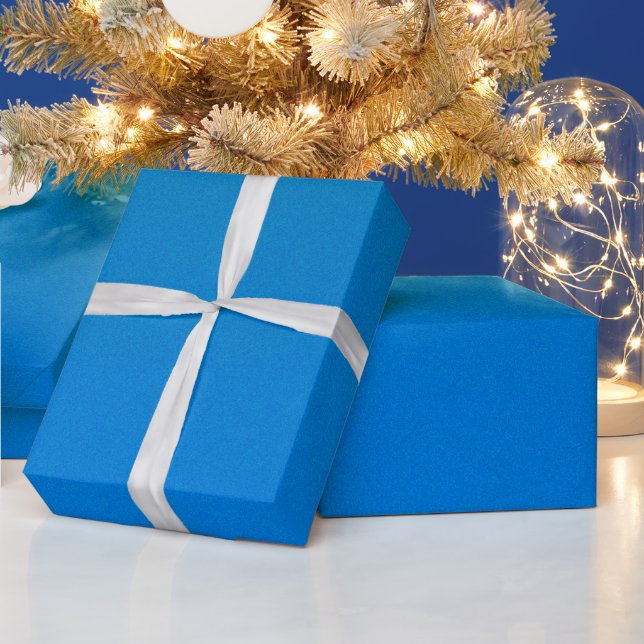 Blue Metallic Glitzer Geschenkpapier (Feiertage)