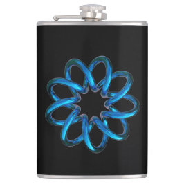 Blue Metallic Torus Knot Flachmann