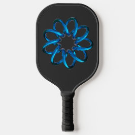 Blue Metallic Torus Knot Pickleball Schläger