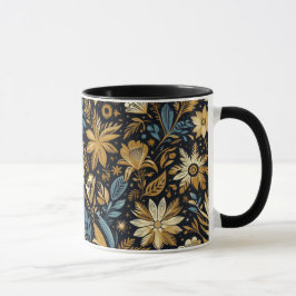Blue Mexicain Floral Mug Tasse