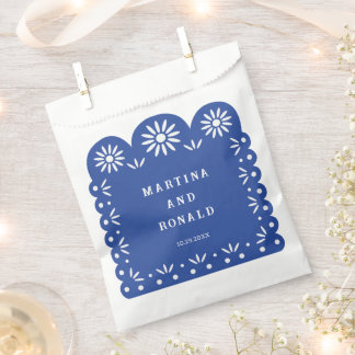 Blue MEXICAN PAPEL PICADO Geschenktütchen
