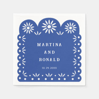 Blue MEXICAN PAPEL PICADO Serviette