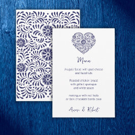 Blue Mexican Talavera Herz Ankündigung