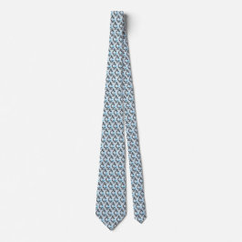 Blue Microscopes Design Necktie Krawatte
