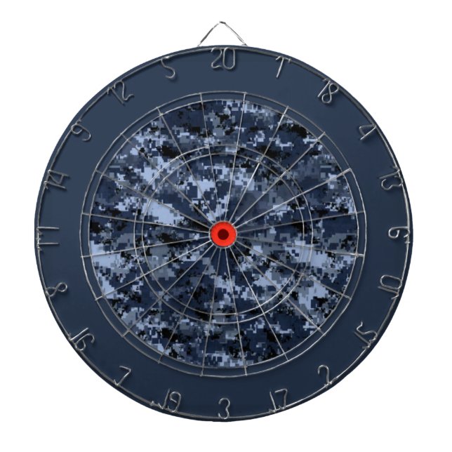 Blue Military Camouflage Dart Board Dartscheibe (vorne)