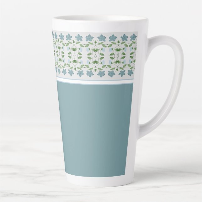 Blue Mini Floral Design Milchtasse (Rechts)