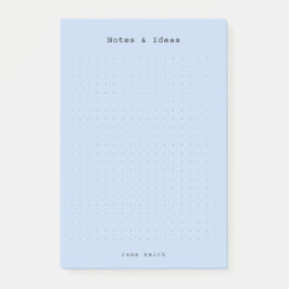 Blue minimalist and personalized retro aesthetic  post-it klebezettel