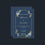 Blue minimalist Muslim wedding invitation Editable Einladung<br><div class="desc">Celebrate your special day with this blue minimalist Muslim wedding invitation. Designed with a calm, elegant vibe, this template features simple modern typography and subtle details that highlight your names and event info beautifully. It’s fully editable, so you can personalize every part from wording and colors to font style right...</div>