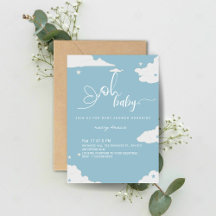 Blue Minimalistic Baby Baby Baby Boy Dusche