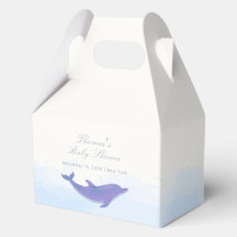 Blue Minimalistisch Boho Ocean Dolphin Baby Dusche