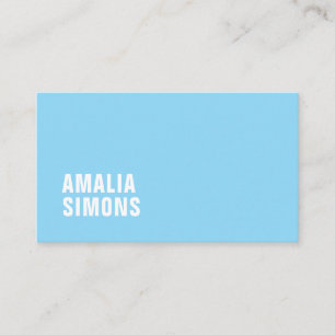 Blue Minimalistisch Business Cards Visitenkarte