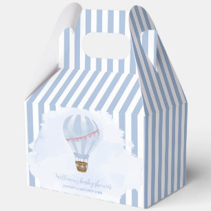 Blue Minimalistisch Hot Air Ballon Boy Baby Dusche Geschenkschachtel