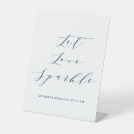 Blue Minimalistisch Script Gelassen Liebe Sparkle Sockelschild