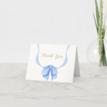 Blue Minimalistisch Vintag Ribbon Boy Babydusche