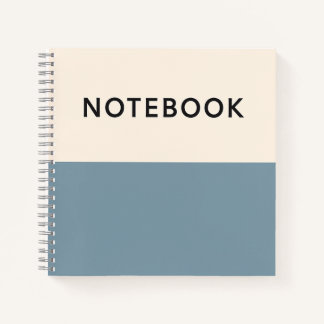 Blue Minimalistisches Notebook Notizbuch
