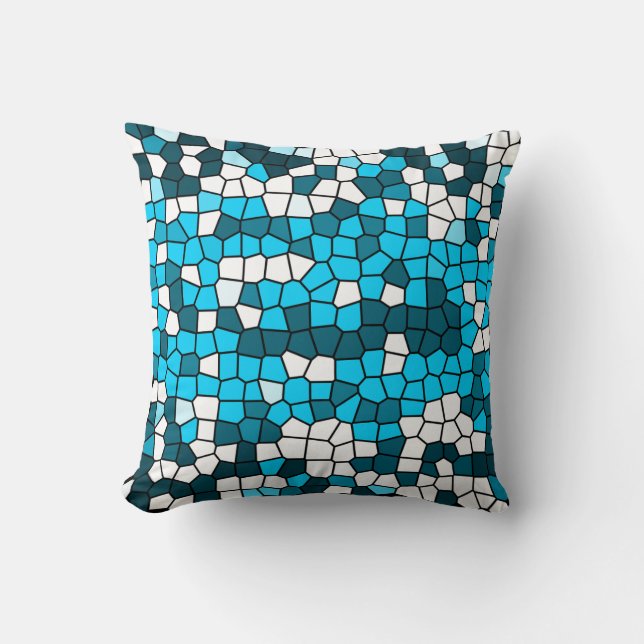 Blue Mirage Mosaic Kissen (Vorderseite)