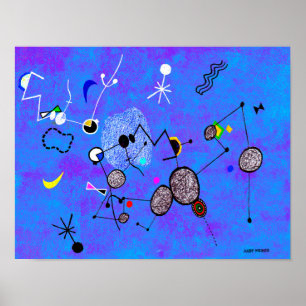 Blue Miro Poster