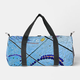 Blue Mirror Mosaic Duffle Bag