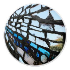 Blue Mirror Mosaic Keramikknauf