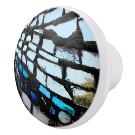 Blue Mirror Mosaic Keramikknauf
