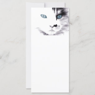 Blue Mit Augen Cat Lesezeichen