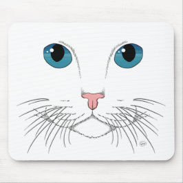 Blue Mit Augen Cat Mouse Pad Mousepad