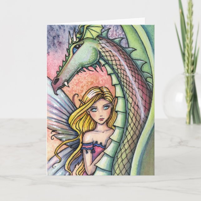 Blue Mit Augen Dragon Faiasy Fantasy Card Karte (Vorderseite)