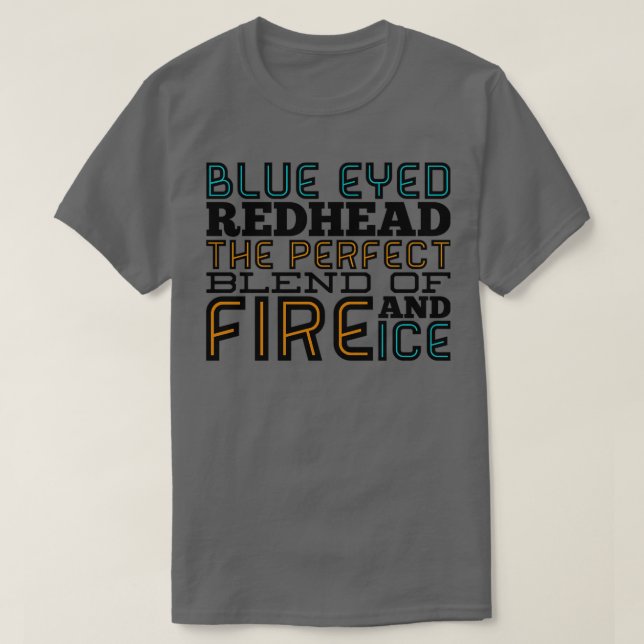 Blue Mit Augen Redhead Aufkleber T-Shirt (Design vorne)