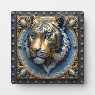 Blue Mit Augen Tiger Fotoplatte
