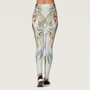 Blue Mit Augen Wolf Dream Catcher Leggings
