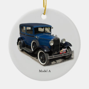 Blue Model A Keramik Ornament