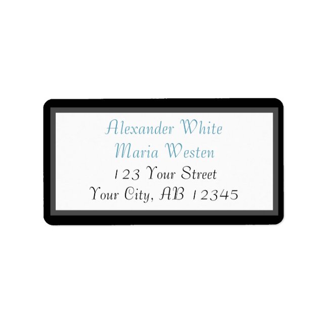 Blue Modern Address Labels Adressaufkleber (Vorne)