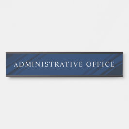 Blue Modern Beruflich Plate Admin Office Türschild