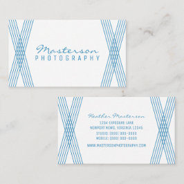 Blue Modern Deko Business Card Visitenkarte