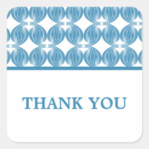 Blue Modern Deko Danke Stickers