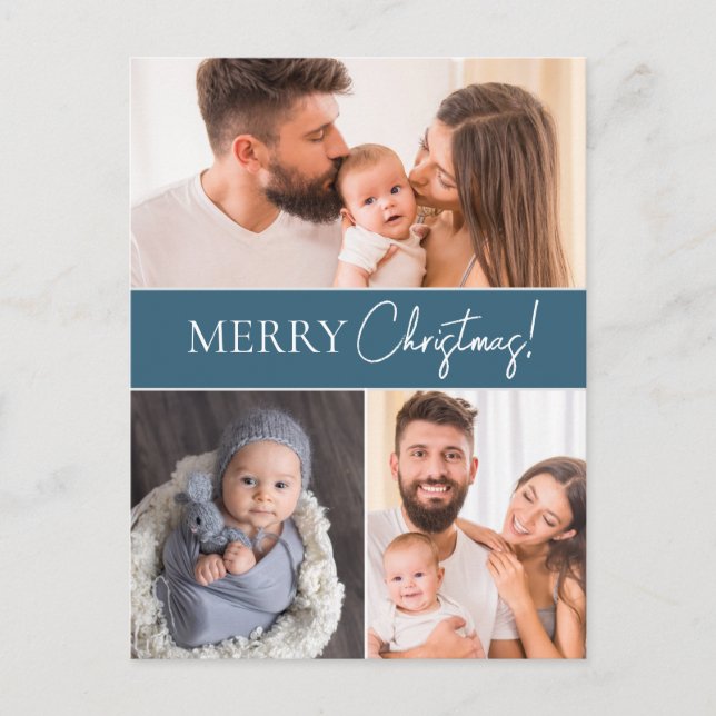 Blue Modern Frohe Weihnachten Mehrfamilienhäuser F (Vorderseite)