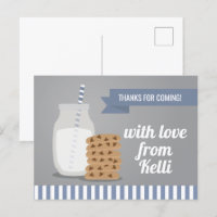 Blue Modern Milk und Cookies gestrichen Vielen Dan