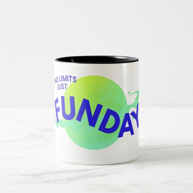 Blue Modern No Limits Just Funday Tasse (Mittel)