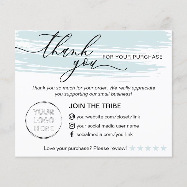 Blue Modern Online Store Small Business Vielen Dan Flyer (Vorne)