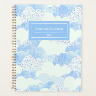 Blue Modern Rain Nuages Nom personnalisé