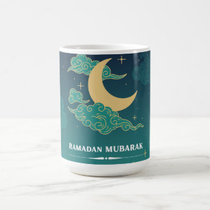 Blue Modern Ramadan Mubarak Tasse