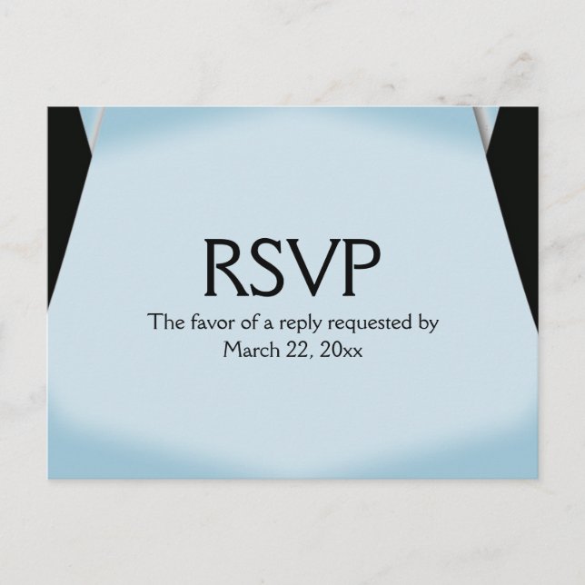 Blue Modern Save the Date Menu UAWG Postkarte (Vorderseite)