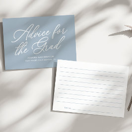 Blue Modern Script Abschluss Hinweiskarte