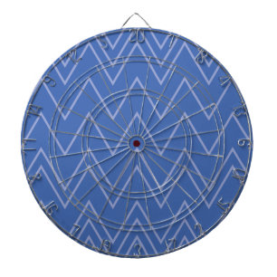 Blue, modern, simple, cool, trendy zigzag pattern dartscheibe