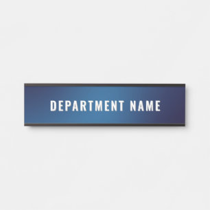 Blue Modern Simple Department Name Door Sign Türschild