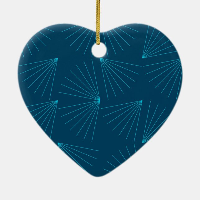 Blue, modern, simple light celebration concept keramik ornament (Hinten)